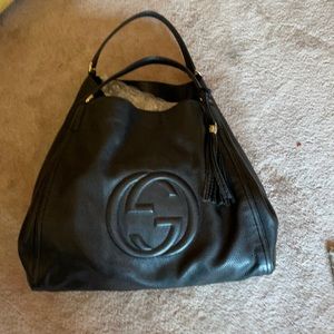 Gucci Soho Large Black Calfskin Tote